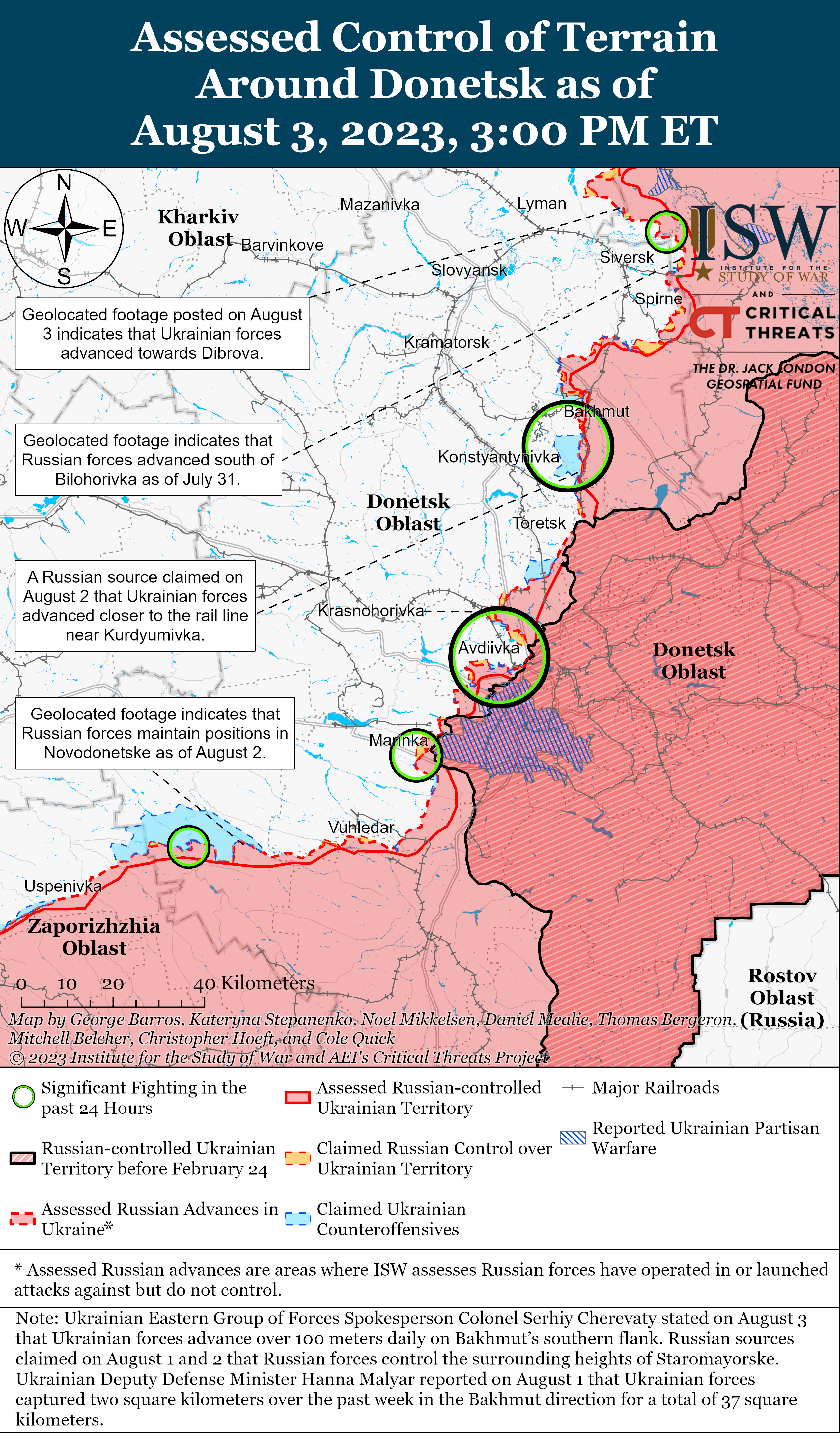 Russia-Ukraine war: ISW battle map as of August 4th